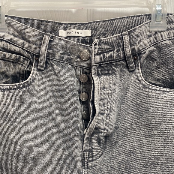 PacSun grey button up high rise straight jean size 26 - Picture 2 of 5